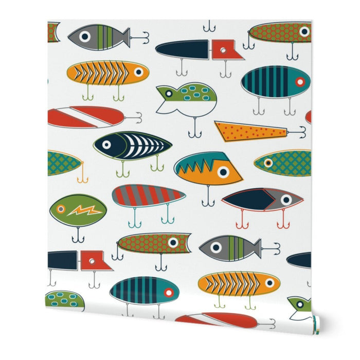 Fishing Printed Removable Wallpaper