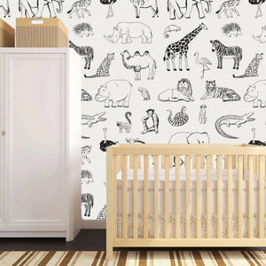 Safari Nursery Decor Animal Nursery Wallpaper