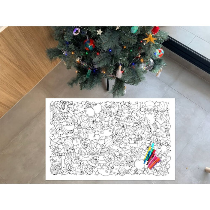 Christmas Collage Coloring Sheet