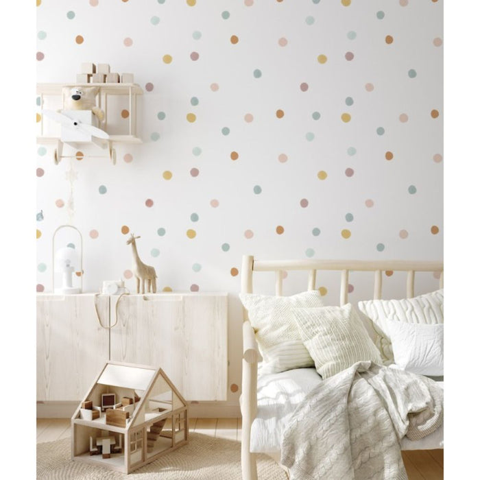 Neutral Earthy Polka Wall Stickers