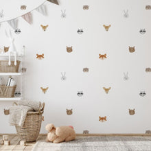 Woodland Animals Print Removable Wall Decals