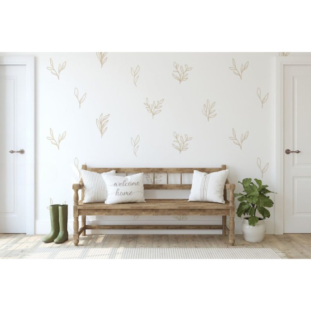 Painted Leaves Removable Wall Decals