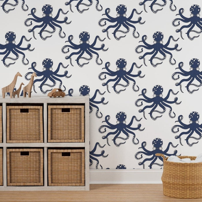 Octopus Printed Wallpaper