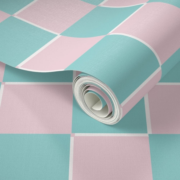 Vintage Diner Checks Wallpaper