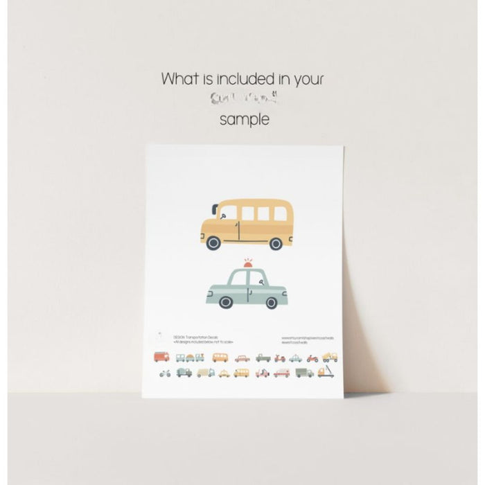 Transportation Vehicles Removable Wall Decals