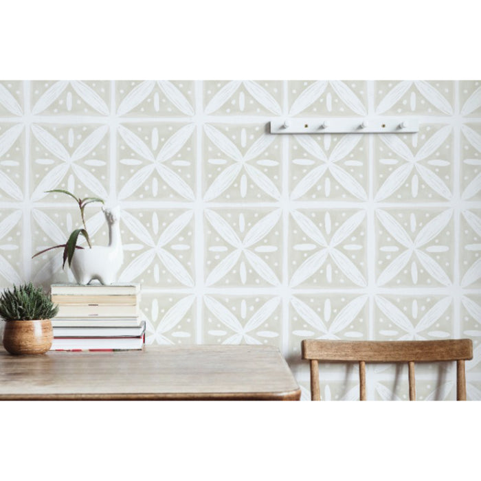 Moroccan Accent Wall Geometric Wallpaper