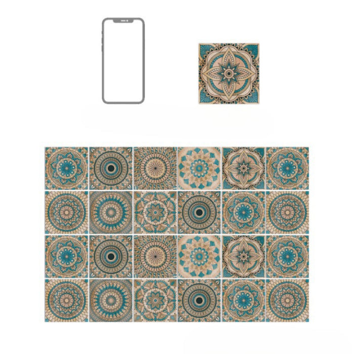 24pcs Creative Classic Floor Tiles Sticker