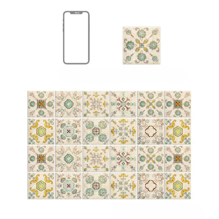 24pcs Creative Classic Floor Tiles Sticker