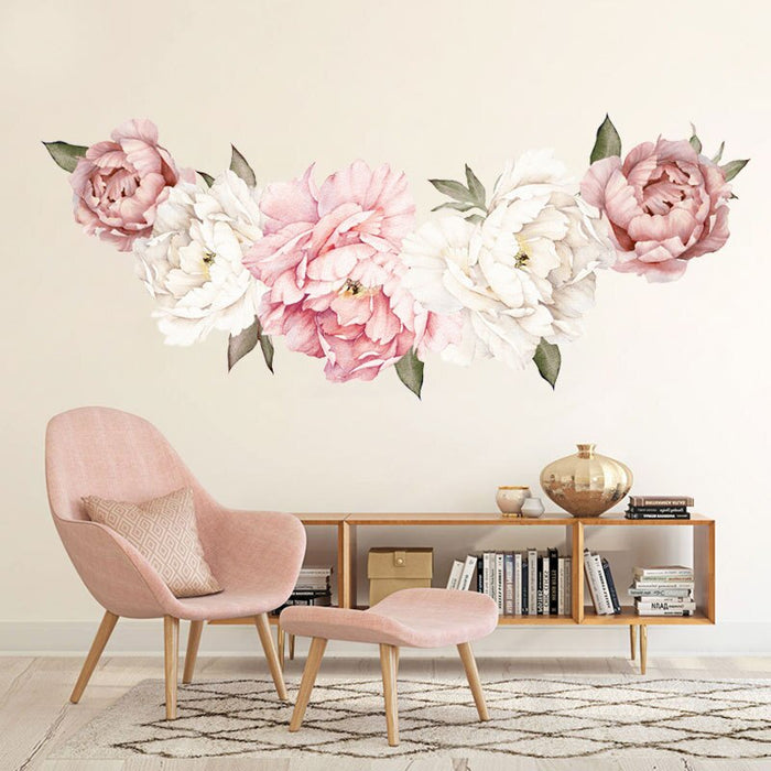 New Peony Flower Wall Stickers