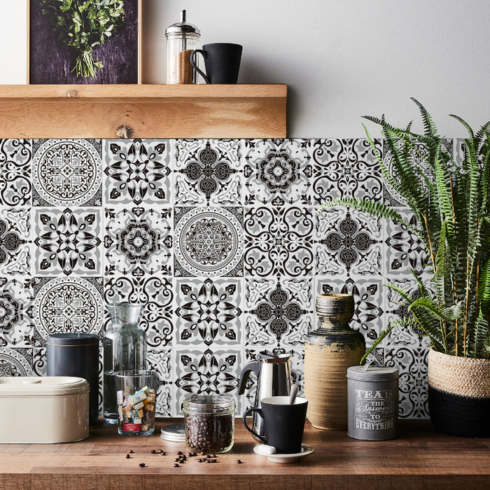 24pcs Creative Retro Tiles Floor Sticker