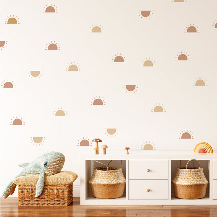 Boho Cartoon Sun Wall Sticker