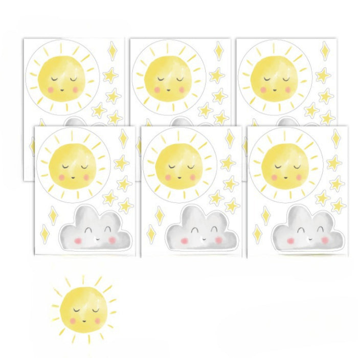 Cartoon Cute Sun Clouds Wall Stickers