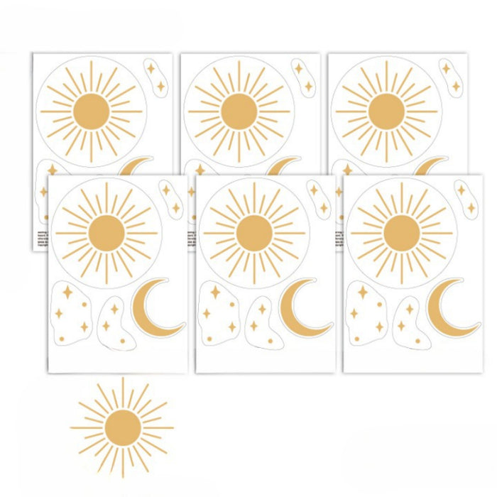 Cartoon Sun Moon and Stars Wall Stickers