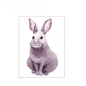 Realistic Flower Rabbits Wall Stickers