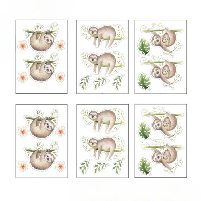 Cute Sloth Plant Wall Stickers