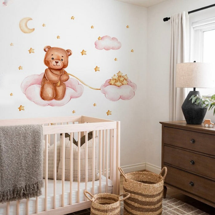 Bear And Star Wall Stickers For Kids