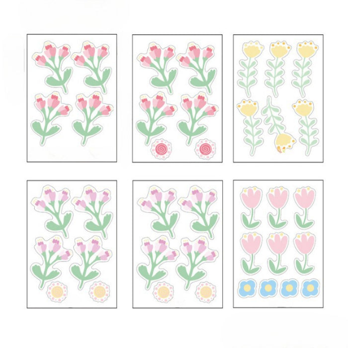 Natural Leaves Flowers Wall Stickers