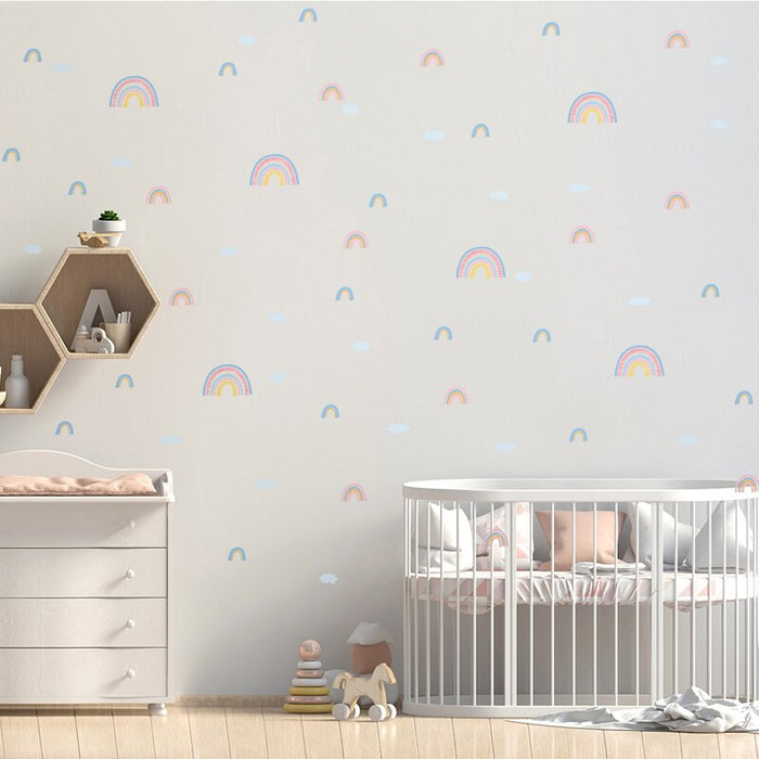 Cartoon Rainbow Weather Wall Stickers