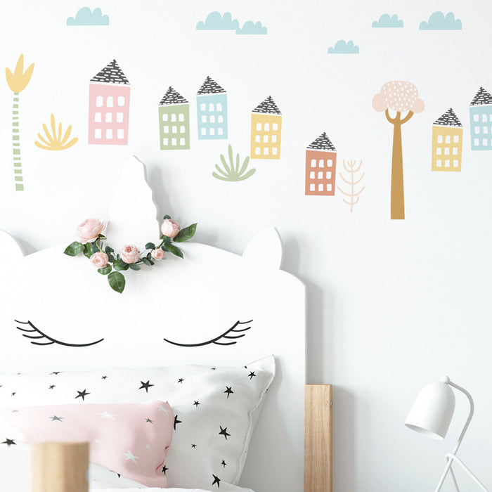 Cartoon Little House Wall Stickers