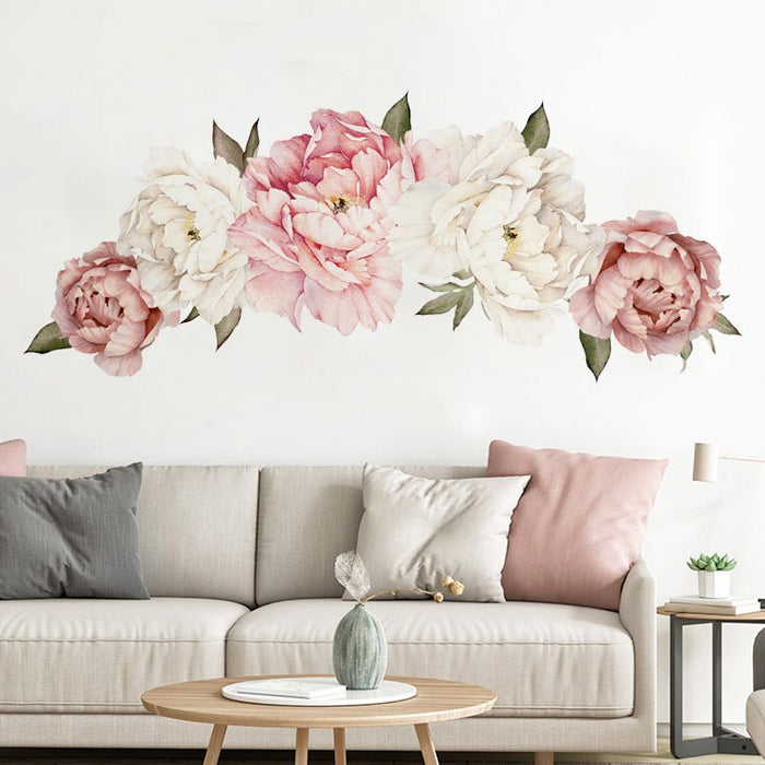 New Peony Flower Wall Stickers