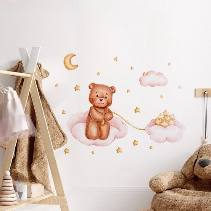 Bear And Star Wall Stickers For Kids