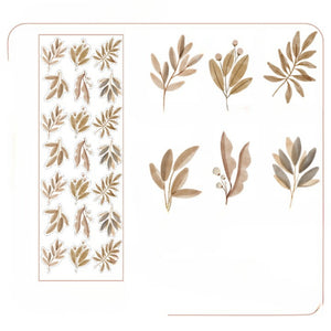 Earth Tones Leaves Wall Stickers