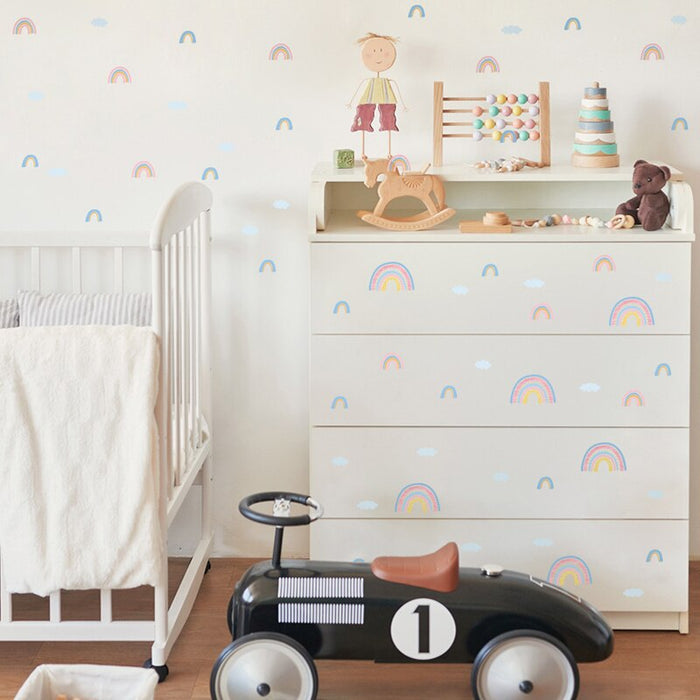 Cartoon Rainbow Weather Wall Stickers