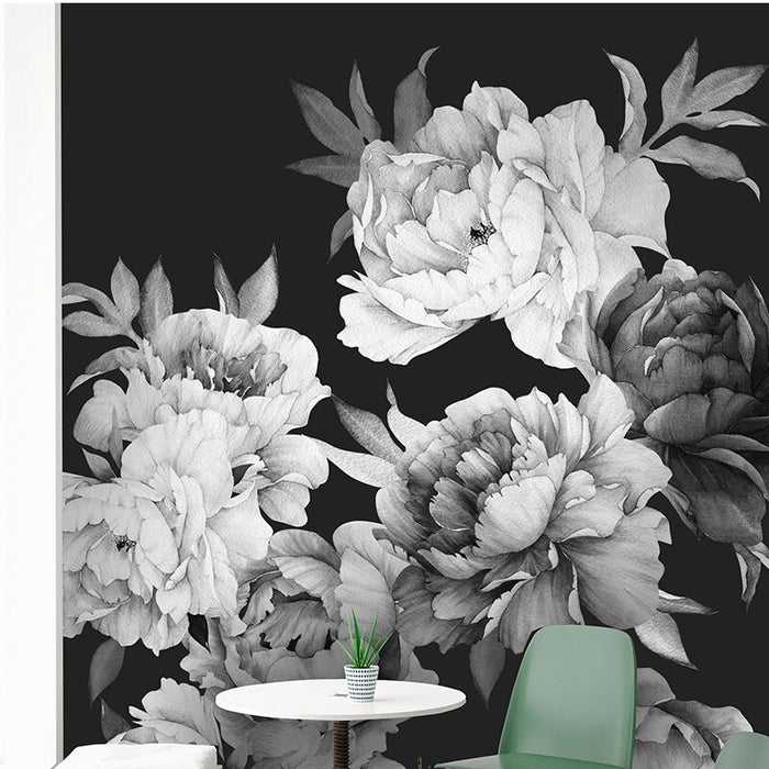 Peony Rose Flowers Wall Sticker