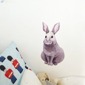 Realistic Flower Rabbits Wall Stickers