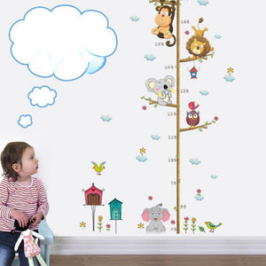 Forest Animal Trees Height Wall Sticker
