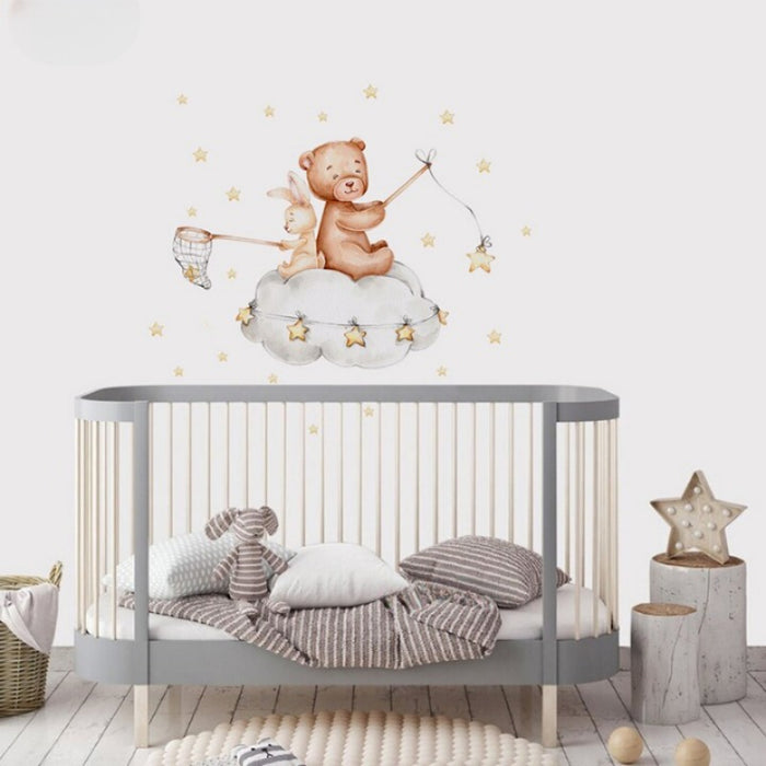 Bear And Rabbit Wall Stickers For Kids