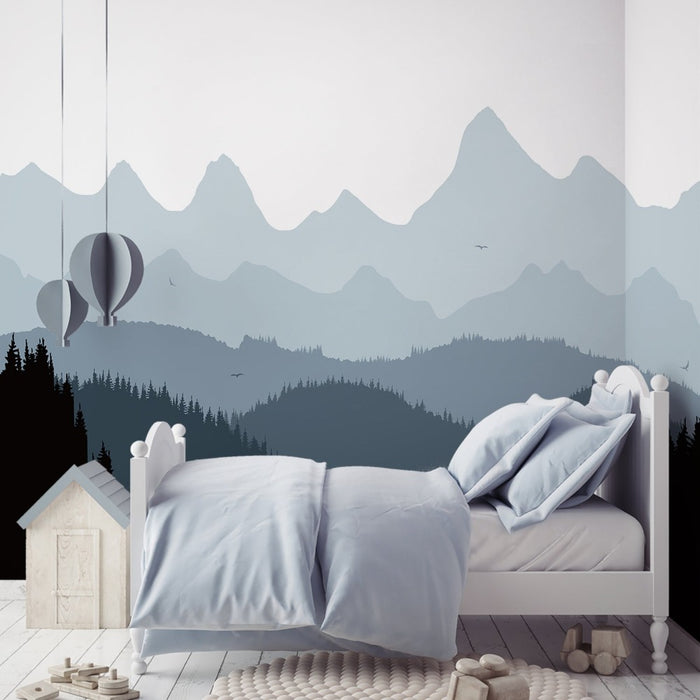 Large Mountain Wall Stickers For Kids Rooms