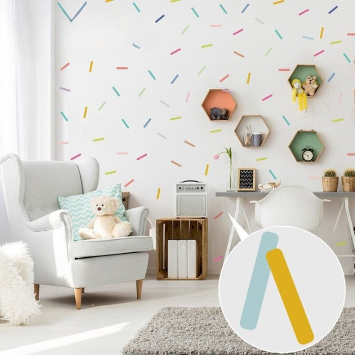 Colorful Candy Strip Wall Stickers