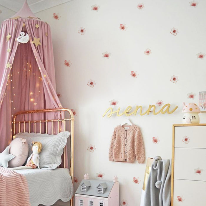 Pink Spring Floral Wall Stickers