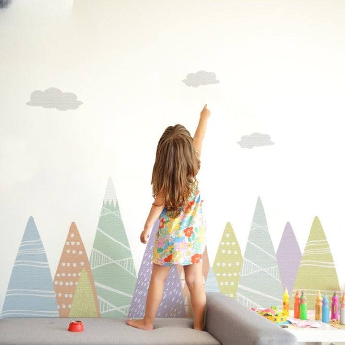 Decorated Mountain Wall Stickers For Kid's Room