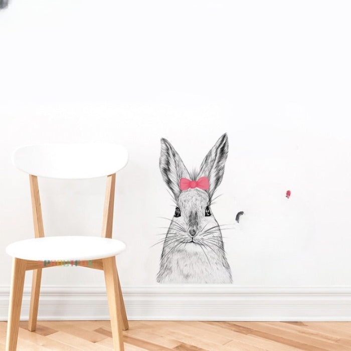 Hand Drawn Rabbit Wall Stickers