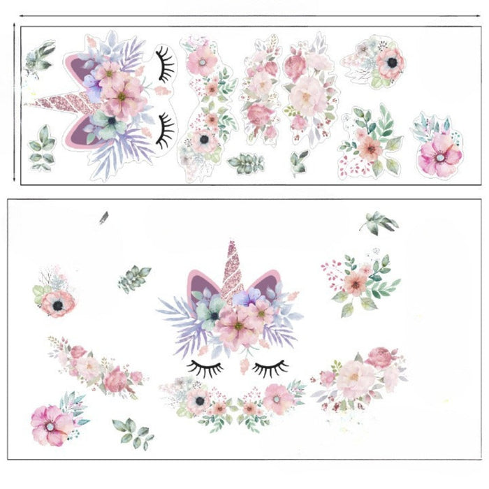 Flower Garden of Unicorn Wall Stickers