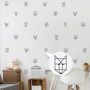 Nordic Style Bear Fox Wall Stickers