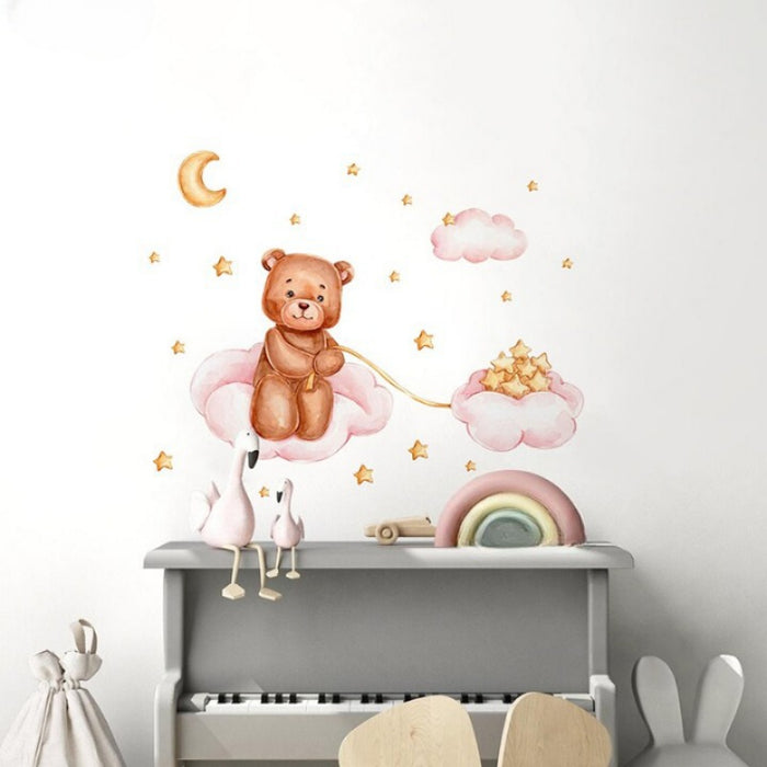 Bear And Star Wall Stickers For Kids