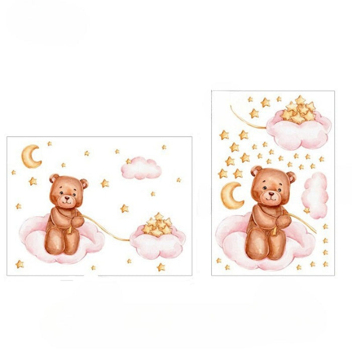 Bear And Star Wall Stickers For Kids