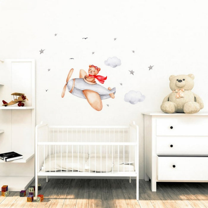 Fly In The Sky Cute Animals Wall Stickers