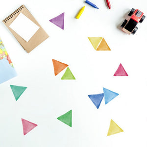 Macaron Colorful Triangles Wall Stickers
