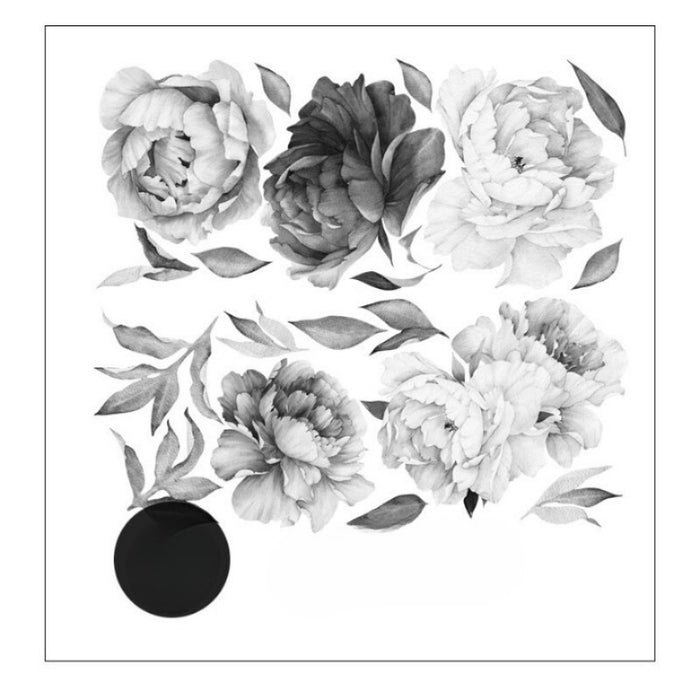 Peony Rose Flowers Wall Sticker