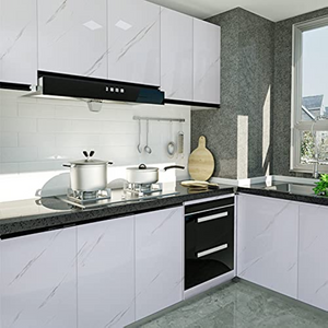 Glossy Marble Paper Peel And Stick Wallpaper For Cabinet Furniture Kitchen