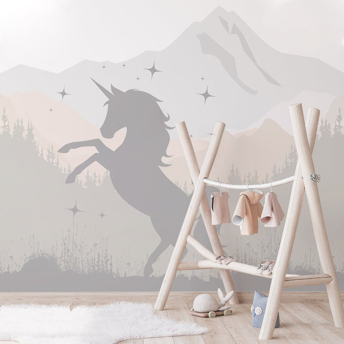 Unicorn Mountain Wall Sticker For Kids Room