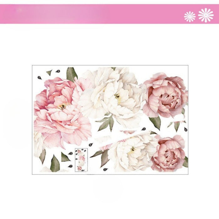 New Peony Flower Wall Stickers