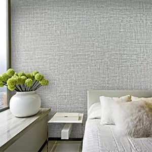 Faux Grasscloth Linen Self-Adhesive Peel and Stick Removable Wallpaper