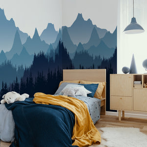 Blue Mountain Wall Mural For Kids Room