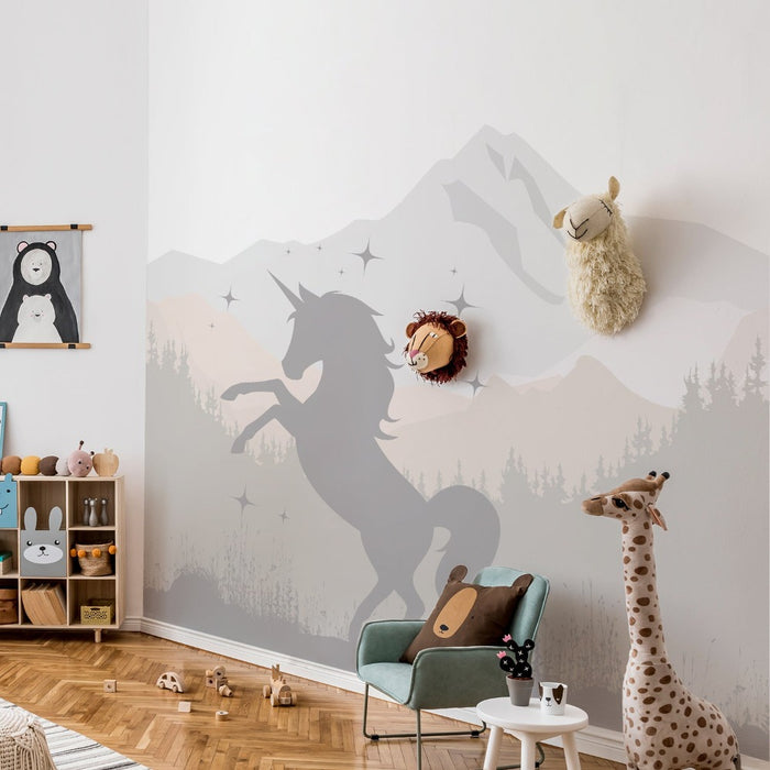 Unicorn Mountain Wall Sticker For Kids Room