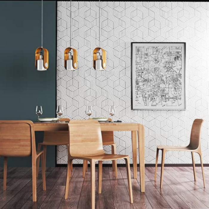 Geometric Hexagon Shelf Drawer Peel And Stick Wallpaper